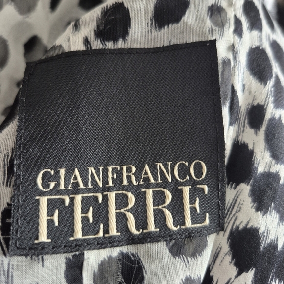 Gianfranco Ferre Italy Designer Checked Silk Lined Crop Jacket Size 42 - Picture 2 of 13